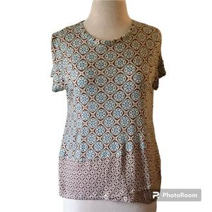 J. Jill Patterned Linen Knit Top
